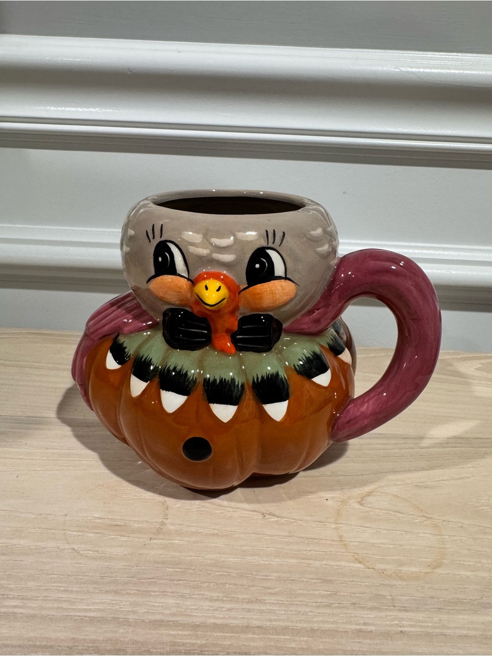 Johanna Parker turkey mug - Orange & Pink